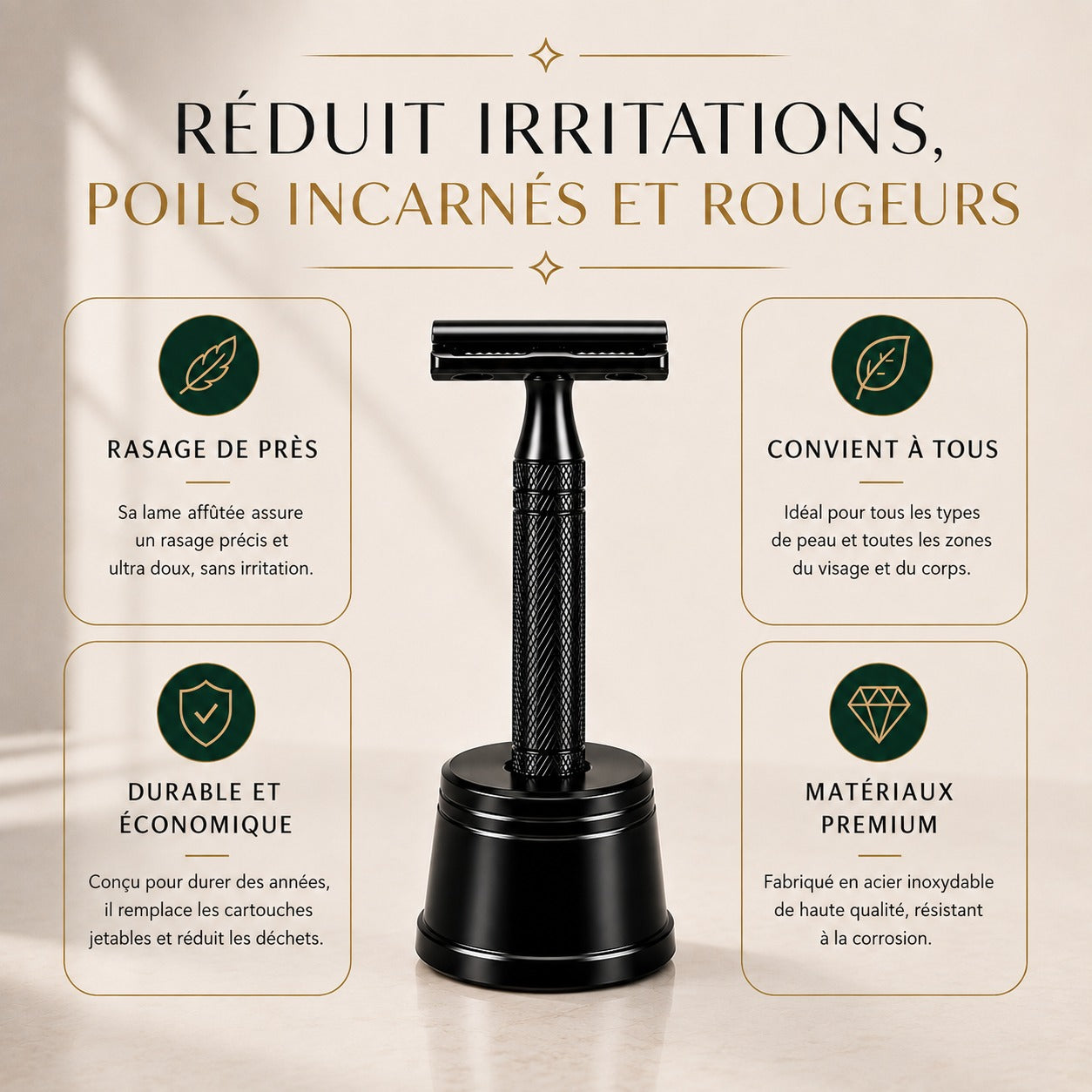 Rasoir Klaiva | Un rasage net, sans irritations